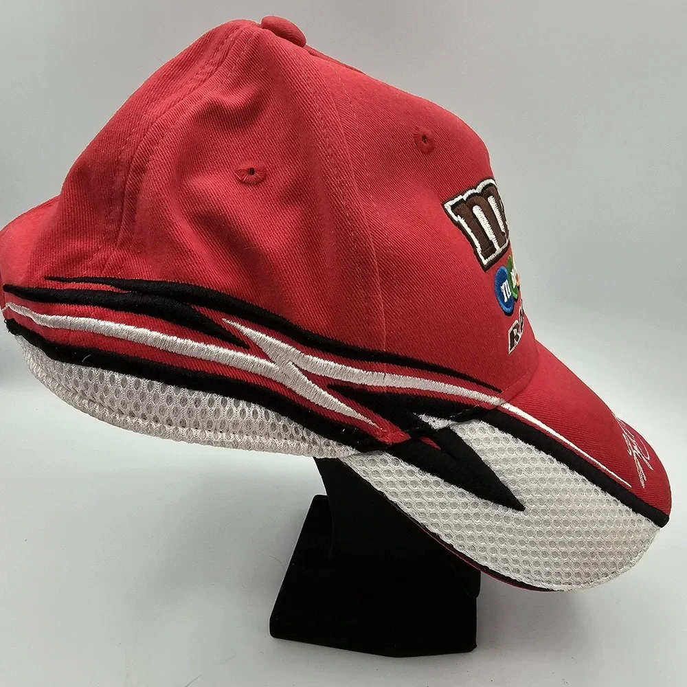 Kyle Busch M&M's Racing Hat Cap #18 NASCAR 2009 Adjustable Red Embroidered OSFA